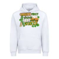 White Safety first drink with a Nurse St. Patrick's Day Urban Hoodie - CowGirlArtShop