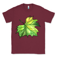 Burgundy green leaf Classic Tee - BarkalooDesign