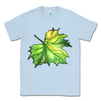Dusty Blue green leaf Classic Tee - BarkalooDesign