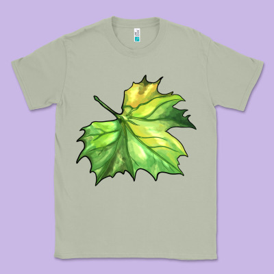 Green Leaf Classic Tee Designed By Barkaloodesign
