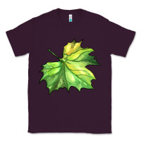Plum green leaf Classic Tee - BarkalooDesign