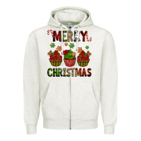Merry Christmas Cupcakes Zipper Hoodie | Teevron