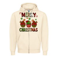 Sandshell Merry Christmas cupcakes Zipper Hoodie - NancyCooperArtShop