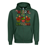 Sports Green Merry Christmas cupcakes Zipper Hoodie - NancyCooperArtShop