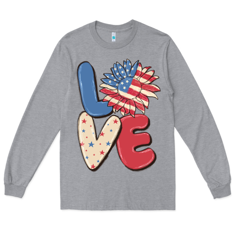 Love 4th Of July Long Sleeve Tee by MaliasSmallBusiness | Teevron