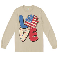 Mushroom love 4th of july Long Sleeve Tee - MaliasSmallBusiness