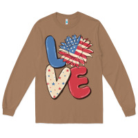 Toasted Coconut love 4th of july Long Sleeve Tee - MaliasSmallBusiness