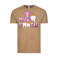 Vintage Coffee my first tooth with teeth for girls Vintage Tee - AdoDesignShop