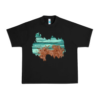 Black wood leather patch Urban Heavy Tee - AdoDesignShop