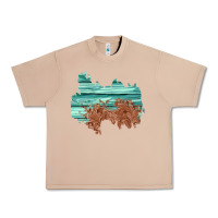 Burro wood leather patch Urban Heavy Tee - AdoDesignShop