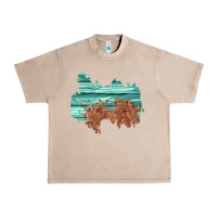 French Oak wood leather patch Urban Heavy Tee - AdoDesignShop