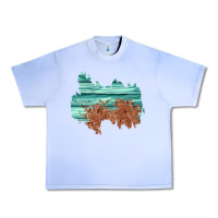 Grape Ice wood leather patch Urban Heavy Tee - AdoDesignShop