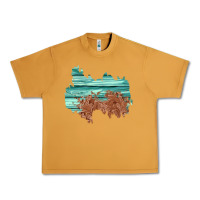 Peanut Butter wood leather patch Urban Heavy Tee - AdoDesignShop
