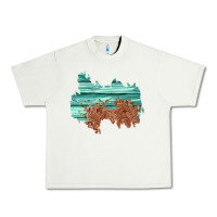 Pistachio wood leather patch Urban Heavy Tee - AdoDesignShop