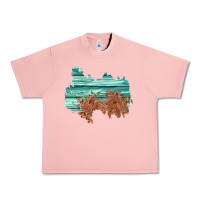 Salmon wood leather patch Urban Heavy Tee - AdoDesignShop