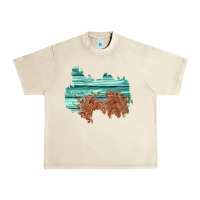 Sandshell wood leather patch Urban Heavy Tee - AdoDesignShop