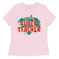 Bubblegum Pink super teacher Ladies Tee - texasbilliewilder
