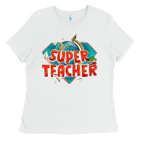 White super teacher Ladies Tee - texasbilliewilder
