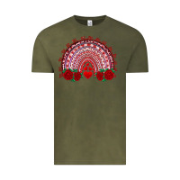 Vintage Olive valentine's day rainbow with roses Vintage Tee - AdoDesignShop