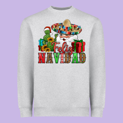 Feliz Navidad Spanish Christmas Heavyweight Sweatshirt Designed By Jasminsmagicworld