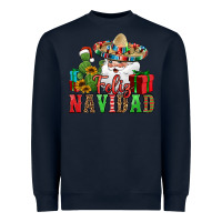 Navy feliz navidad Spanish Christmas Heavyweight Sweatshirt - Jasminsmagicworld