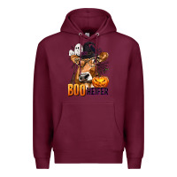 Burgundy Boo Heifer Cow with Halloween Premium Hoodie - texasbilliewilder