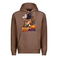 Chestnut Boo Heifer Cow with Halloween Premium Hoodie - texasbilliewilder