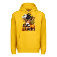 Lemon Boo Heifer Cow with Halloween Premium Hoodie - texasbilliewilder
