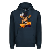 Navy Boo Heifer Cow with Halloween Premium Hoodie - texasbilliewilder