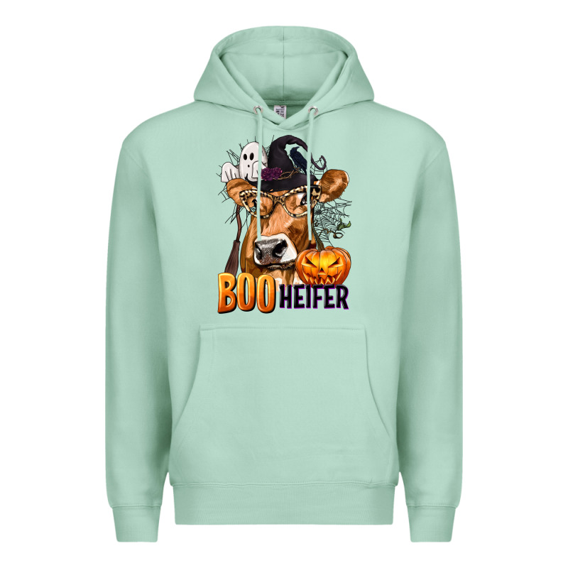 Boo Heifer Cow With Halloween Premium Hoodie by texasbilliewilder | Teevron