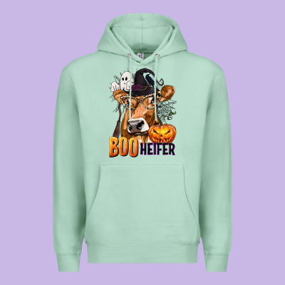 Boo Heifer Cow With Halloween Premium Hoodie Designed By Texasbilliewilder