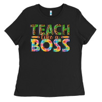 Black teach like a boss Ladies Tee - texasbilliewilder