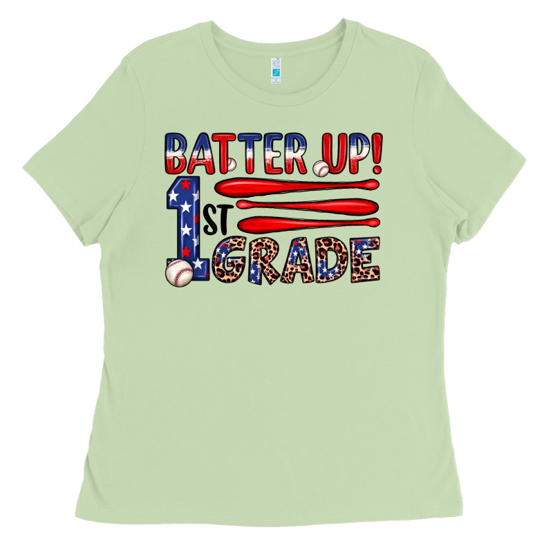 Batter Up 1st Grade Ladies Tee by JahusDesignShop | Teevron