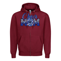 Burgundy cheer mom Zipper Hoodie - MaliasSmallBusiness