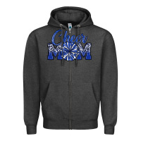 Charcoal Heather cheer mom Zipper Hoodie - MaliasSmallBusiness