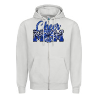 Dove Grey cheer mom Zipper Hoodie - MaliasSmallBusiness