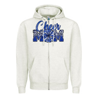 Oatmeal Heather cheer mom Zipper Hoodie - MaliasSmallBusiness