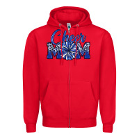 Red cheer mom Zipper Hoodie - MaliasSmallBusiness