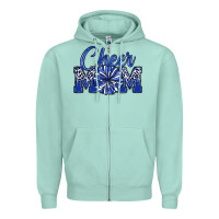 Seafoam cheer mom Zipper Hoodie - MaliasSmallBusiness