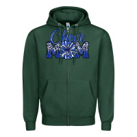Sports Green cheer mom Zipper Hoodie - MaliasSmallBusiness