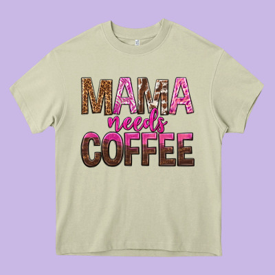 Mama Needs Coffee Tbw Heavy Core Tee Designed By Texasbilliewilder
