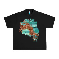 Black wood leather patch Urban Heavy Tee - AdoDesignShop