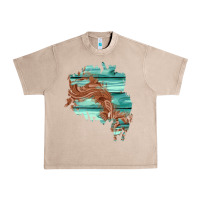 French Oak wood leather patch Urban Heavy Tee - AdoDesignShop
