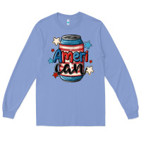 Colony Blue American can cooler Long Sleeve Tee - MaliasSmallBusiness
