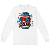White American can cooler Long Sleeve Tee - MaliasSmallBusiness