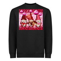 Black valentines gnomies with leopard Heavyweight Sweatshirt - NancyCooperArtShop
