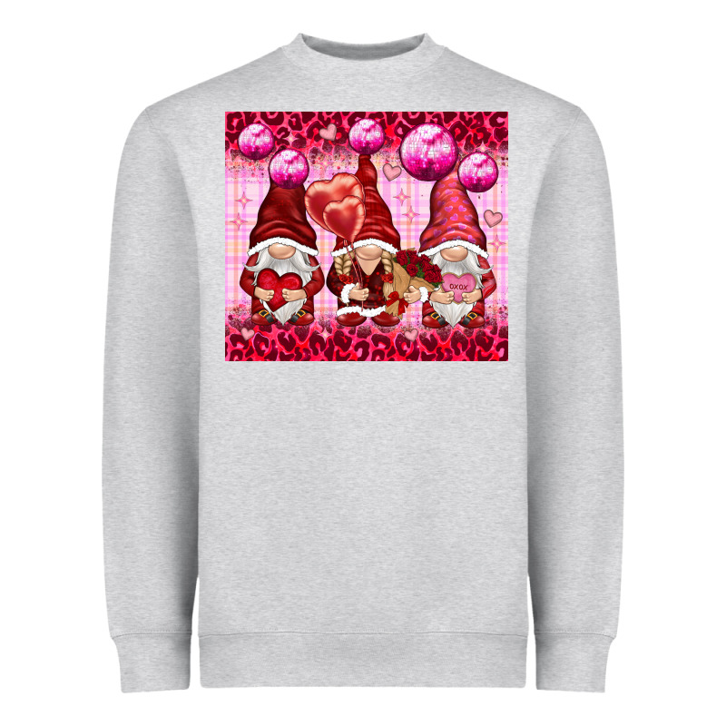 Valentines Gnomies With Leopard Heavyweight Sweatshirt by NancyCooperArtShop | Teevron