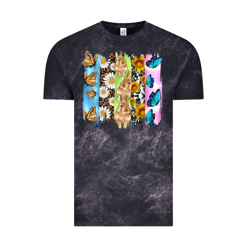 Easter Bunny Butterfly Daisy And Sunflower With Cowhide And  Leopard B Vintage Tee by Artiststas | Teevron