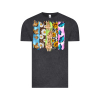 Vintage Black easter bunny butterfly daisy and sunflower with cowhide and  leopard b Vintage Tee - Artiststas