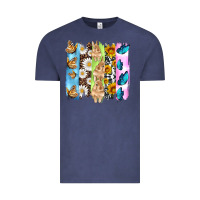 Vintage Denim easter bunny butterfly daisy and sunflower with cowhide and  leopard b Vintage Tee - Artiststas